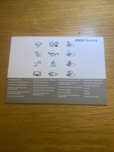 Bmw service book stamped - book,