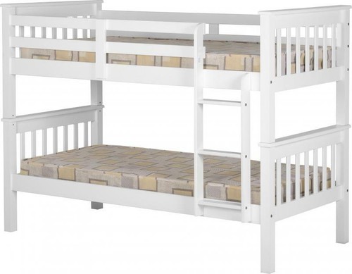 Solid pine white finish - solid, in