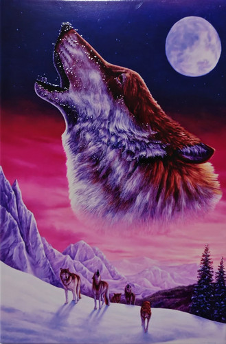 Howling wolf tile ceramic - tile,