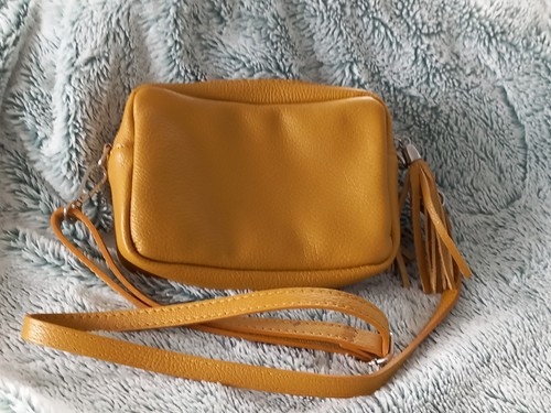 Mustard colour leather - mustard,