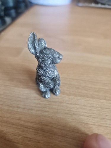 Vintage pewter rabbit bunny - pewter,