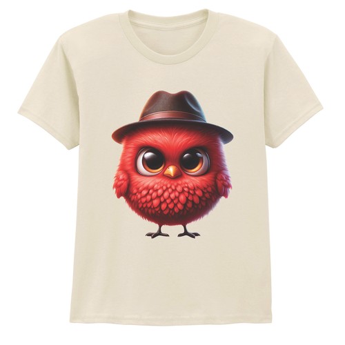 Cute red owl kids shirt - red,