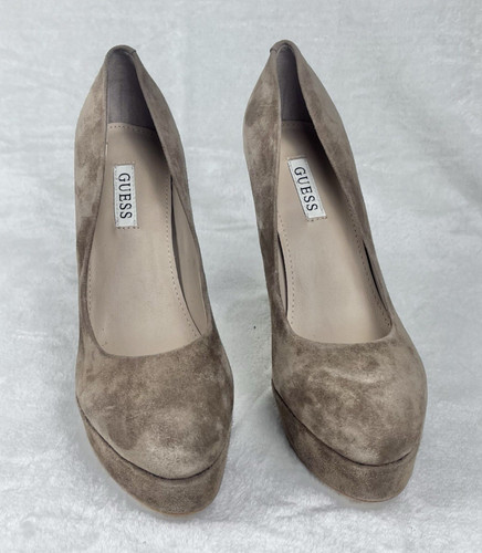 Suede platform high heel shoes - suede,