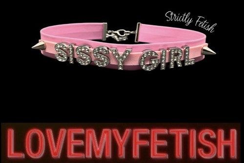 Sissy girl choker necklace - girl,