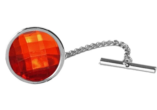 Red acrylic rhinestone gem on - red,