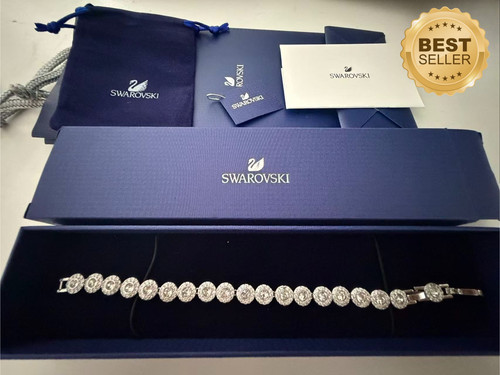 Rhodium angle bracelet - rhodium,