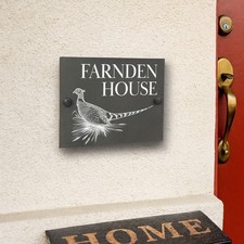 Personalised pheasant slate - personalised,