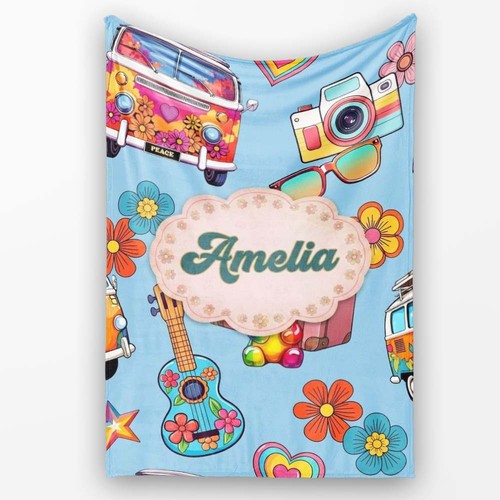 Soft fleece blanket - soft, hippie