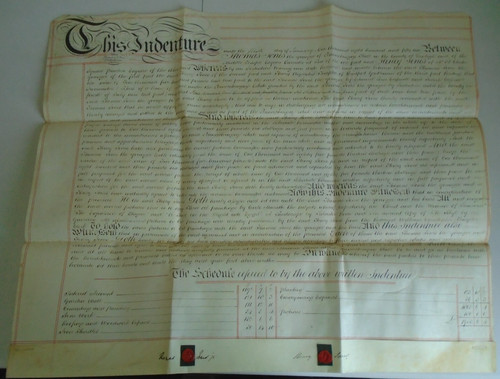 1856 vellum indenture