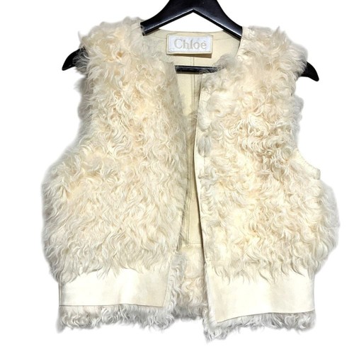 Chloé shearling vest - chloé, ivory