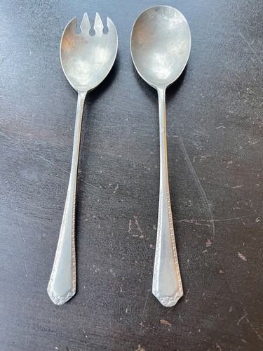 Vintage pair serving spoons - pair,