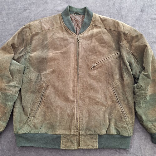 Vintage leather bomber jacket - bomber,