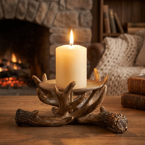 Deer antler candle - deer,