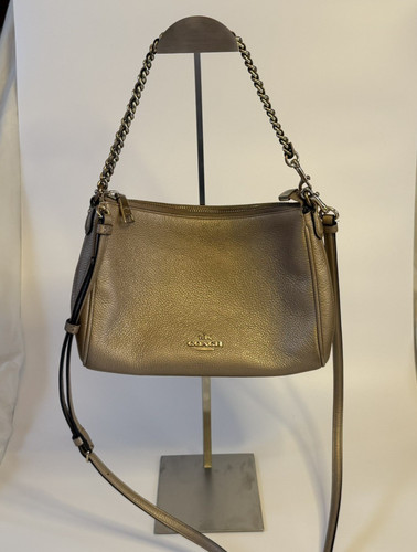 Coach leather gold - coach, chain