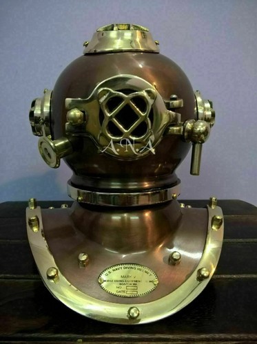 Brass diving divers helmet - brass,