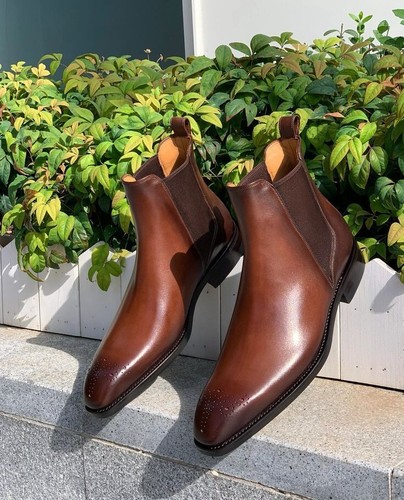 Handmade mens tan brown - mens,