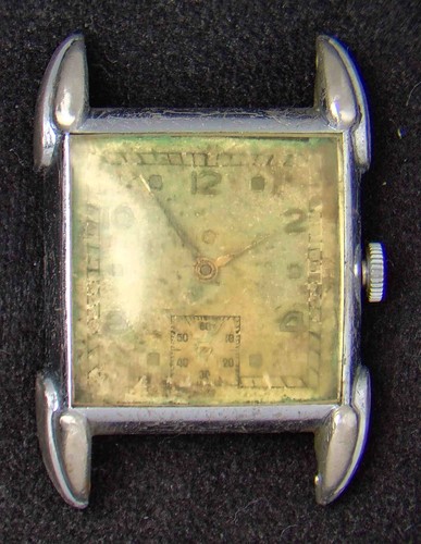 Antique art deco square - deco, patina
