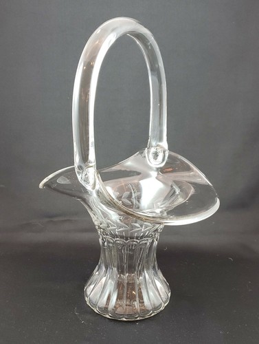 Cambridge glass basket vase - glass,