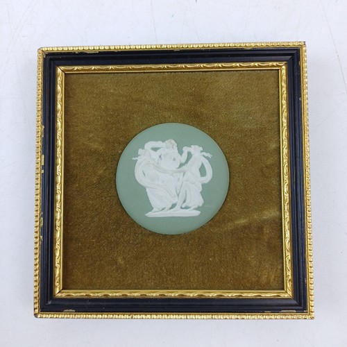 Green jasper ware cameo - cameo, framed