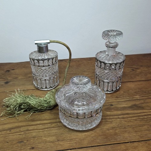 Vintage toilet set - toilet, bottles