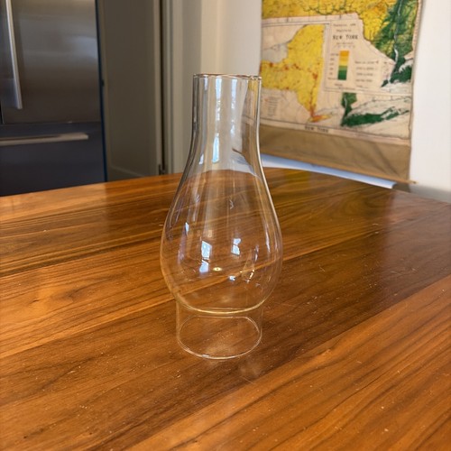 Vintage clear glass oil lamp - vintage,