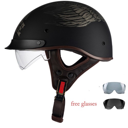 Half motorcycle helmet - motorcycle,