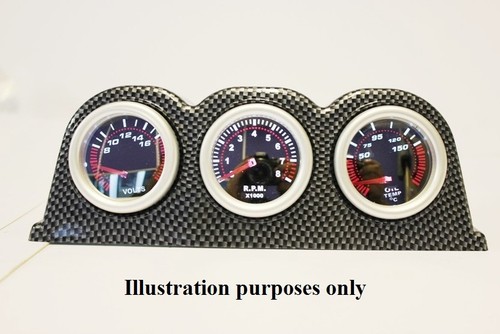 52mm oil temp gauge - gauge, mirrored