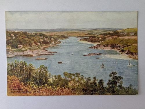 Vintage postcard salcombe - vintage, postcard,