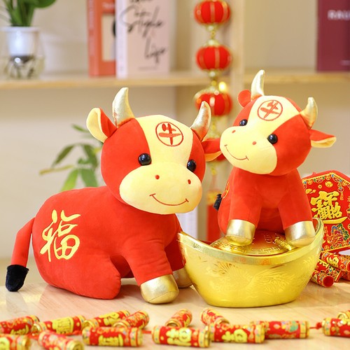 Cute plush toy 20cm - ox, chinese
