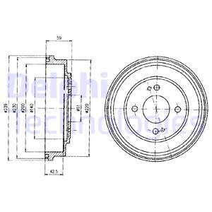 Brake drum for honda civic - drum, honda:civic