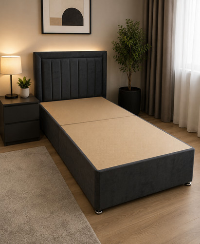 Single 2ft6 3ft - plush, grey
