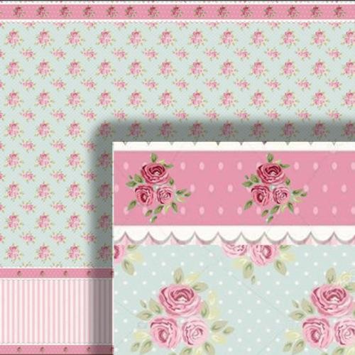 Dolls house wallpaper wainscot - house,