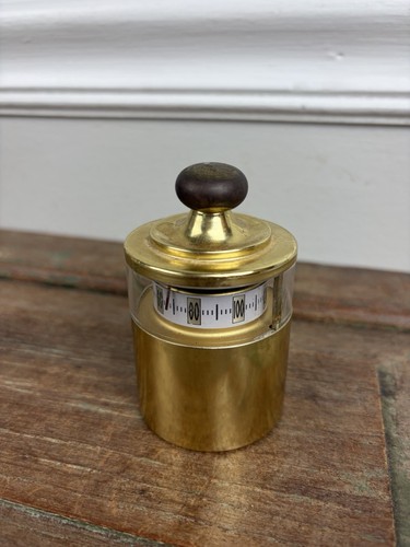 Thermometer vintage brass - thermometer,