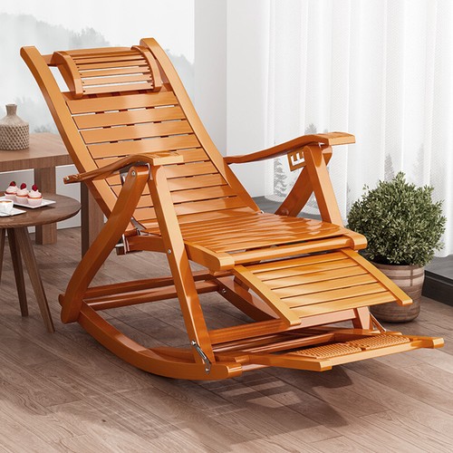 Bamboo recliner rocking chair - recliner,