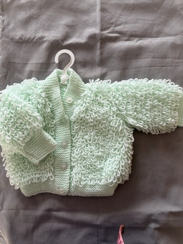 Hand knit loopy - hand, cardigan