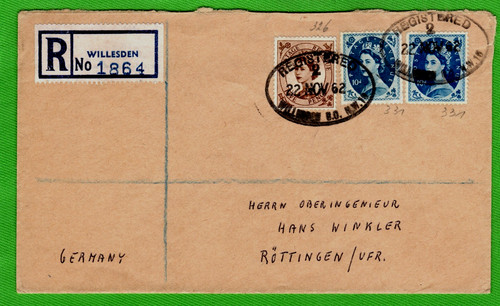 C1962 registered cover - cover, germany