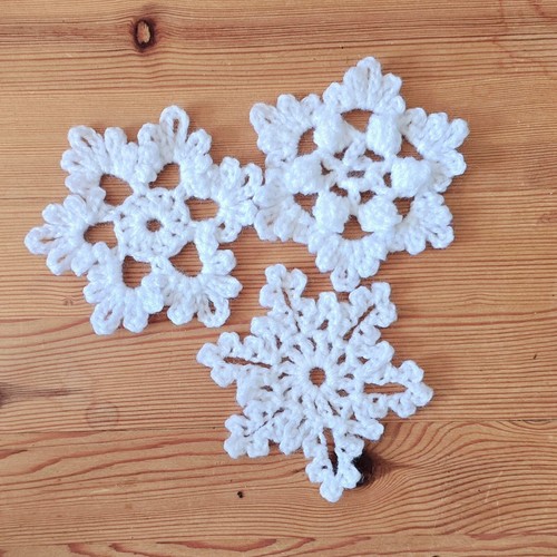 Trio snowflakes crochet - of,