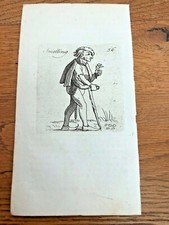 original 1750 small woodcut by