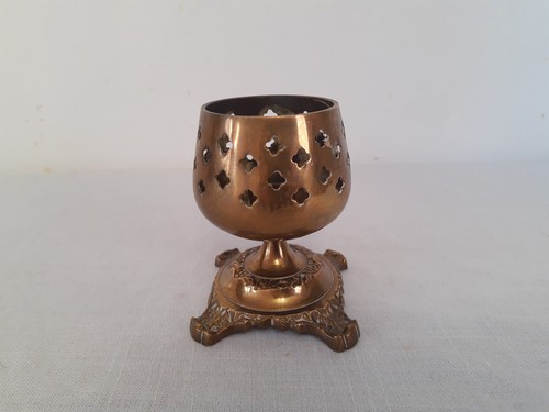 Vintage brass candle holder - vintage,