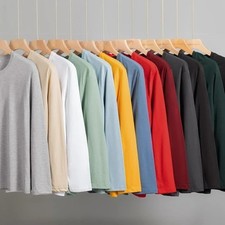 Men'S Solid Color round Neck