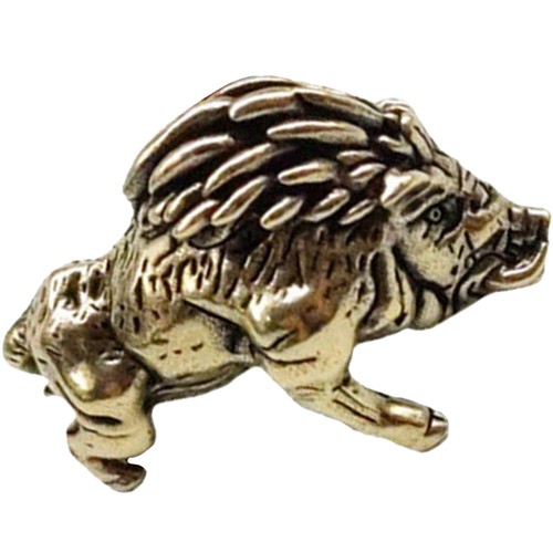 Brass pig ornament mini statue - brass,