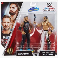 CM Punk vs Seth "Freakin" Rollins WWE Main Event Showdown Series #23  Figures