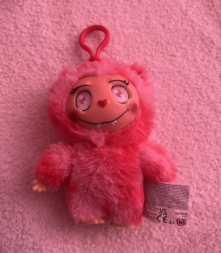 Hti pink fluffy plush animal - pink,