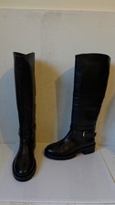 H&M Black Leather Knee Boots