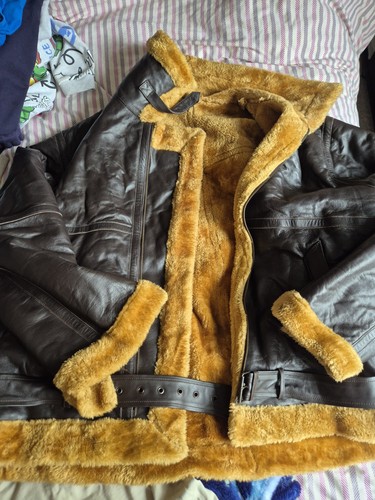 Men leather sheepskin - men's, flying