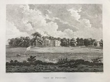 1794 Antique Print; View of Poynton Lodge, Cheshire after Edward Dayes