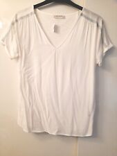 New Marks And Spencer Indigo Collection Ivory Blouse with Silver Detail Size 10