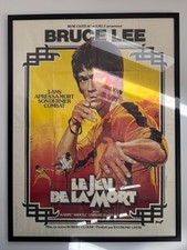 Large Original Bruce Lee French Game of Death poster in sleek frame 46cm x 66cm