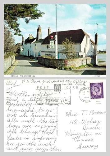 Vintage postcard bosham the - vintage,