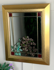 VINTAGE STYLE GOLD RED STAINED